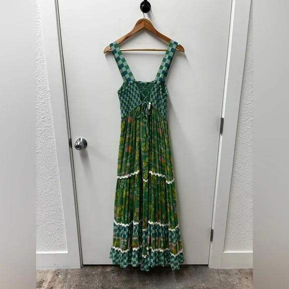 Spell Flora Patchwork Strappy Maxi Dress in Citrus Crush - Picture 8 of 8